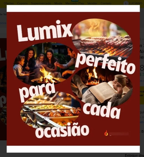 Kit Com 1 Potes Lumix Acendedor Alcool Solido De 8 Unidades