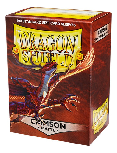 100 Protectores Standard Size Crimson Matte Dragon Shield