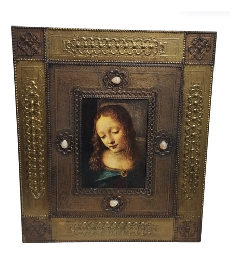 Virgen De Las Rocas Imagen Religiosa Mide 35 Cm X 30 Cm 