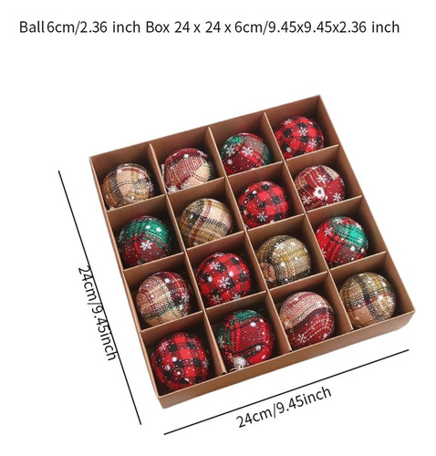 Conjunto De Adornos Navideños Para Decorar 6 Cm 12 Piezas