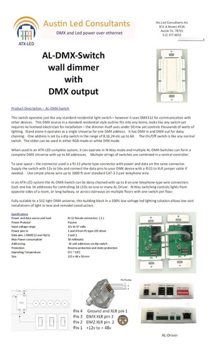 Individual Dmx Interruptor Pared Regulador O Rgb
