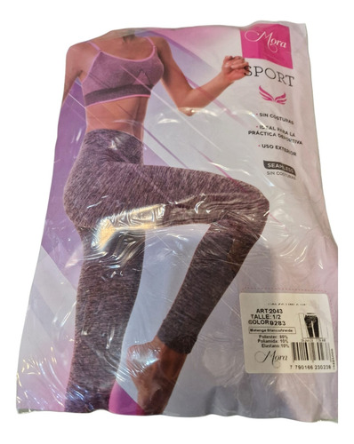 Calza Push Up Frunce Seamles Deportiva Mora 2043 Modeladora