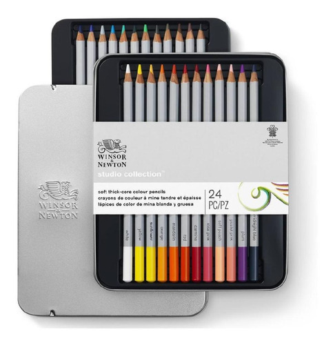 Lápis De Cor Winsor & Newton Studio 24 Cores 0490013