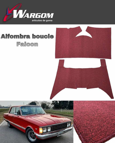 Alfombra Boucle Falcon Color Roja