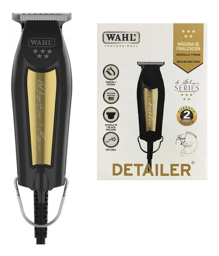 Patillera Wahl Detailer Black & Gold Trimmer Barberia 9c