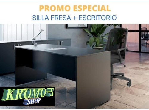 Imagen 2 de 5 de Sillón Neumático Fresa + Escritorio 100x60 Combo Oficina