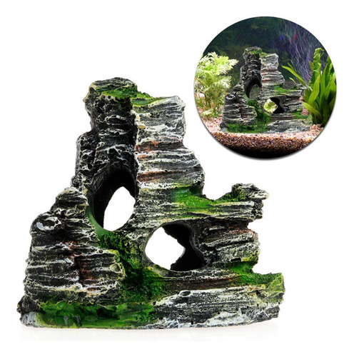 3 Acuario, Montaña, Adorno, Colina, Pecera, Decoración,