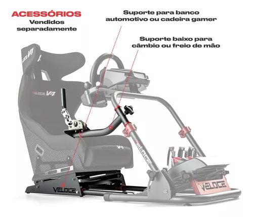 VELOCE V3 - Suporte para volantes. Compatível com Logitech, Fanatec e  Thrustmaster - VELOCE COCKPIT