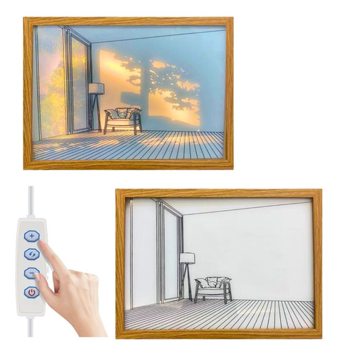  Cuadro Decorativo 3d Luminoso Estilo Nordico 3 Modos De Luz