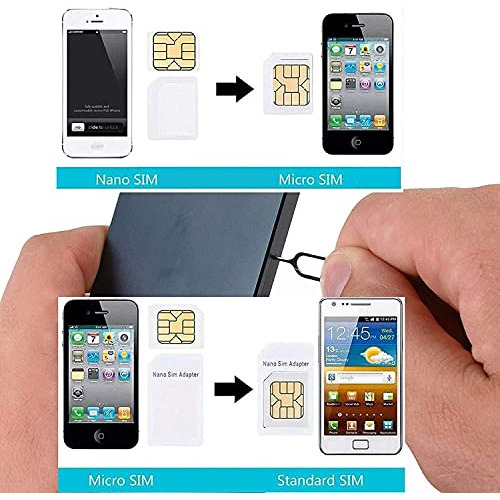 (paquete De 20) Nuevo Adaptador Nano Sim Y Adaptador Micro S
