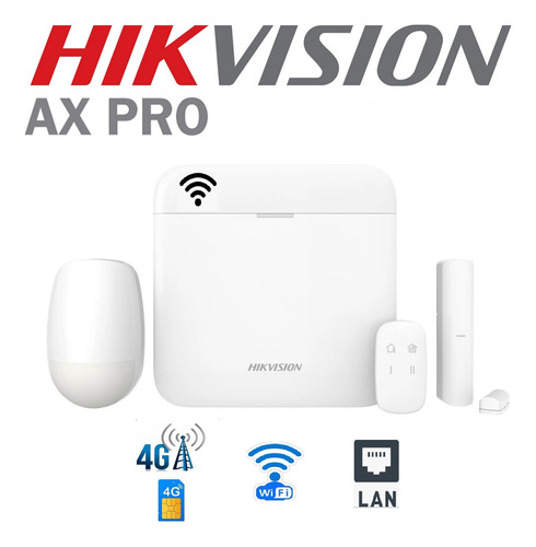 Panel Alarma Inalámbrico 48 Zonas Serie Axpro Hikvision Blanco