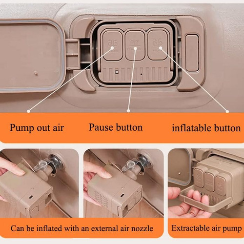 Colchón Inflable Eléctrico Queen 2 Plazas Bomba Recargable