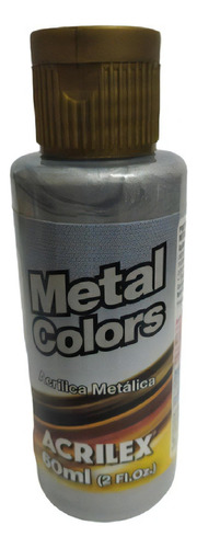 Tinta Acrílica Metal Colors Aluminio - 599 - Acrilex - 60ml
