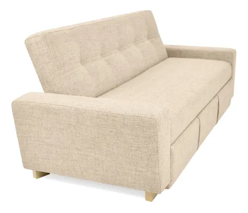 Sofá Cama Hamburgo En Tela 210x88x87 Reclinable 3p