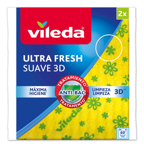 Paño Multiuso Suave 2 Unid. Ultra Fresh Vileda - Lireke