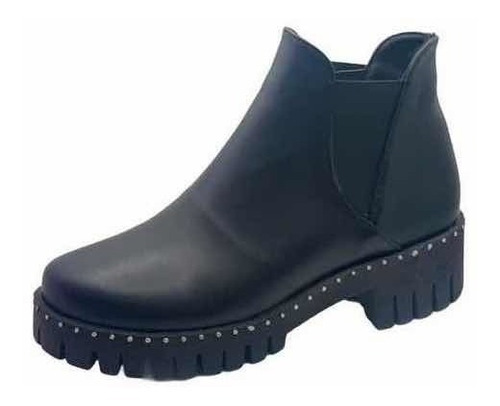 Botas Mujer Negro Plata Bodega