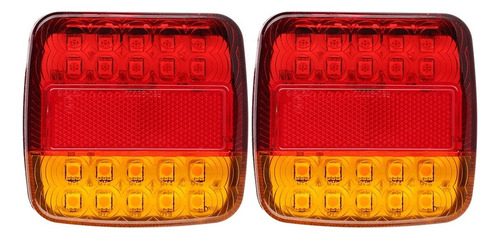 2pcs 12v 20led Doble Colores Luces Traseras Para Remolque