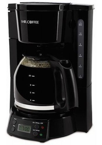 Mr. Coffee - Cafetera Programable De 12 Tazas, Negra