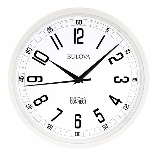 Reloj Bulova Clocks De Pared Blanco C5002 Smart Connect Full