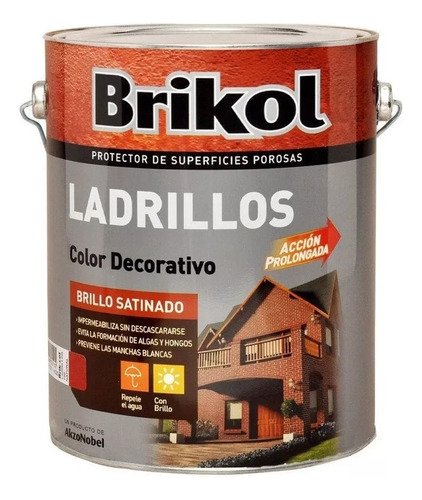 Brikol Ladrillos Protector Impermeabilizante X 4 L + Pincel