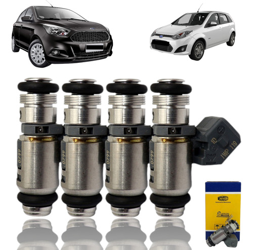 Kit 4 Bico Injetor Ford Fiesta Ka 1.0/1.3 8v Rocan Iwp119
