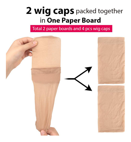 4 Peças De Toucas Marrons, Capas De Peruca De Nylon Elástica