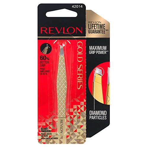 Pinzas De Depilación De Revlon, Serie Dorada Slant Titanium