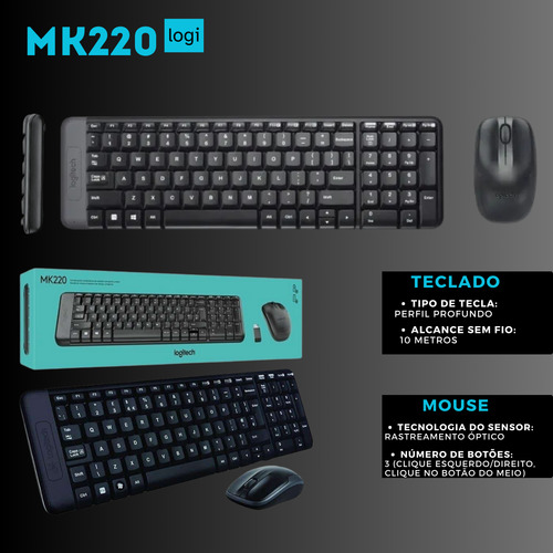 Kit Monitor 19'' Hdmi E Vga +teclado E Mouse S/ Fio Mk220