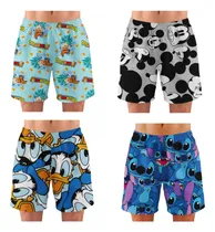Comprar 4 Samba Canção Roupa De Dormir Short Masculino Personagem