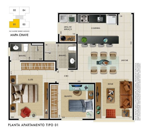 Imagem 5 de 5 de Apartamento 2 Quartos Com Suíte 2 Vagas Na Região Do Castelo/manacás! - 16008