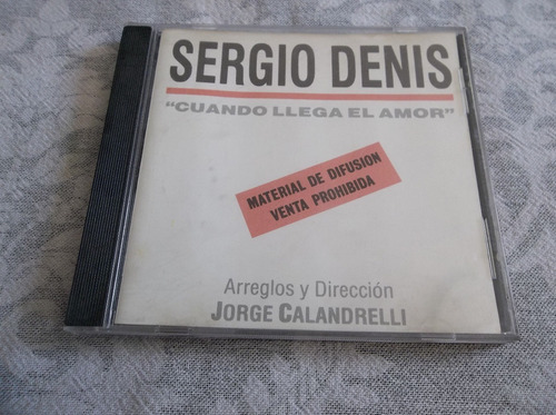 Sergio Denis - Cuando Llega El Amor - Cd Promo 