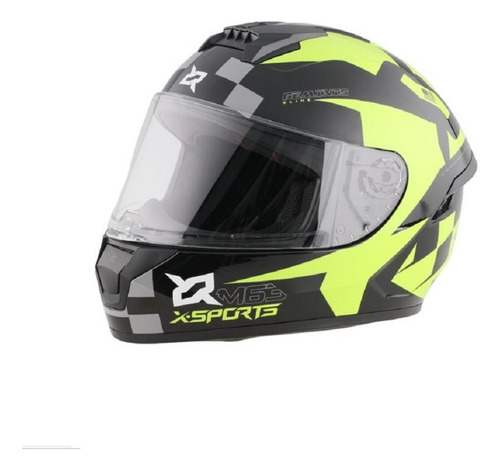 Casco Moto Integral X-sports Moto M63  Negro/amarillo 