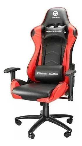 Silla Gamer Premium Primus Thronos Inclinable 120kg Rojo 