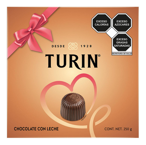 Turin Chocolate Con Leche Edición San Valentin 250g 25pz