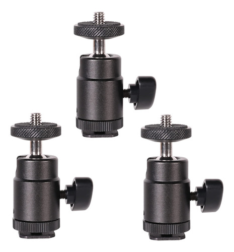 Qyxinc Mini Ball Head Hot Shoe Mount Con Tornillo Adaptador 