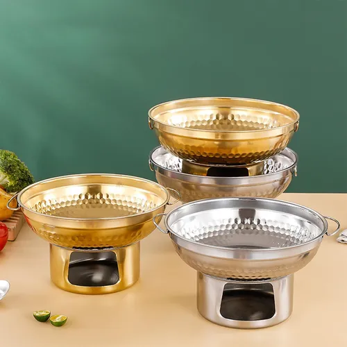 Alcohol Stoveup Hot Pot Chafing Dish 23 X 13,4 Cm Plateado