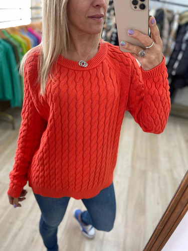 Sweater Trenzado Ancho Mujer The Big Shop