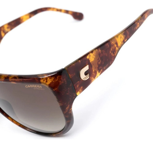 Anteojos De Sol Carrera Flaglab 13 Talle Standard Armazón Havana Y Lente Marrón Degradado
