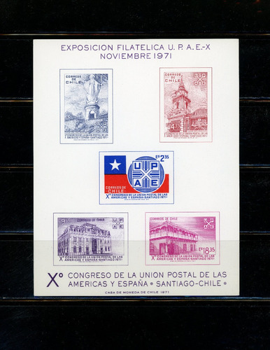 Sellos De Chile. Xº Congreso Unión Postal Américas Y España.