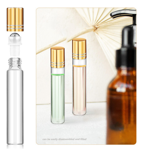 Botellas Rollerball Recargables De Tamaño De Viaje, 10 Unida