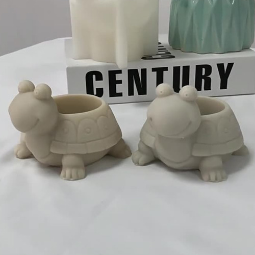 Molde Para Maceta Con Forma De Tortuga Y Resina De Silicona