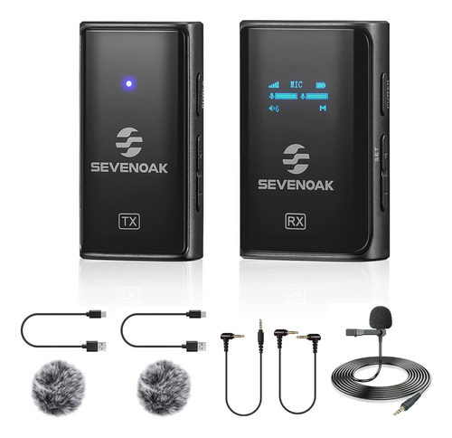 Skm-k1 Micrófono Inalámbrico Oled Lavalier Compacto C...
