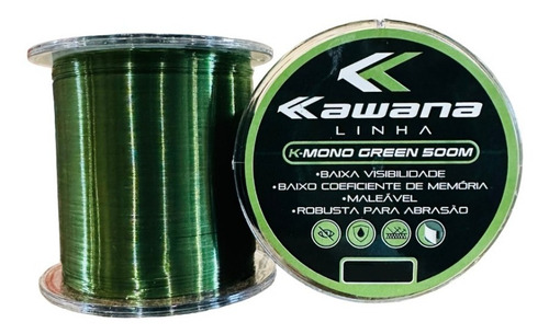 Linha Pra Pesca Piapara Piauçu 031mm 500mt 22lb 9,9kg Cor Verde