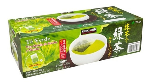 Té Verde Japonés 150g 100 Bolsas Kirkland Signature 