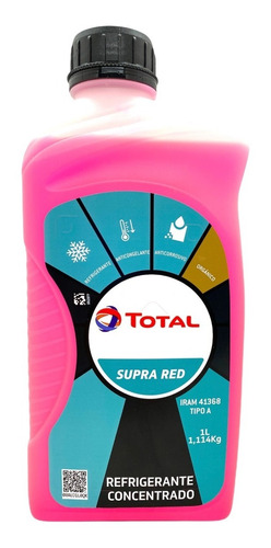 Total Supra Red 1 Litro Rojo