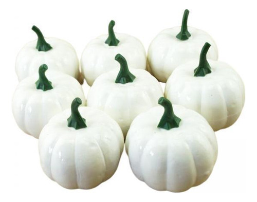 5 X 8 Uds. De Calabazas Artificiales Blancas, Manualidades