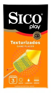 Preservativos Sico Play Tex C/3