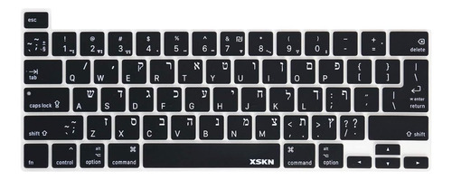 Xskn Diseño Bilingüe Hebreo / Inglés Funda De Teclado De Sil