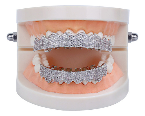 Juego De Parrillas De Hip Hop F Iced Out Micro Pave And Bott