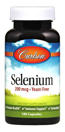 Selenio 200mcg Carlson 180caps - Unidad a $1211